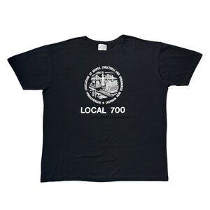 80s 90s vintage Iron Workers Union T-shirt single stitch XXL Local 700.